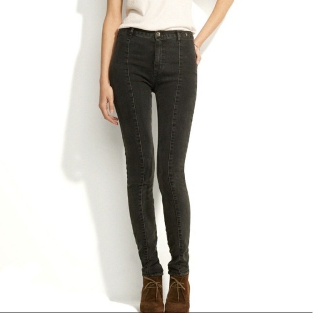 Alexa Chung For MADEWELL | Pamela High Rise Skinny Jeans, Faded Black, Size 26